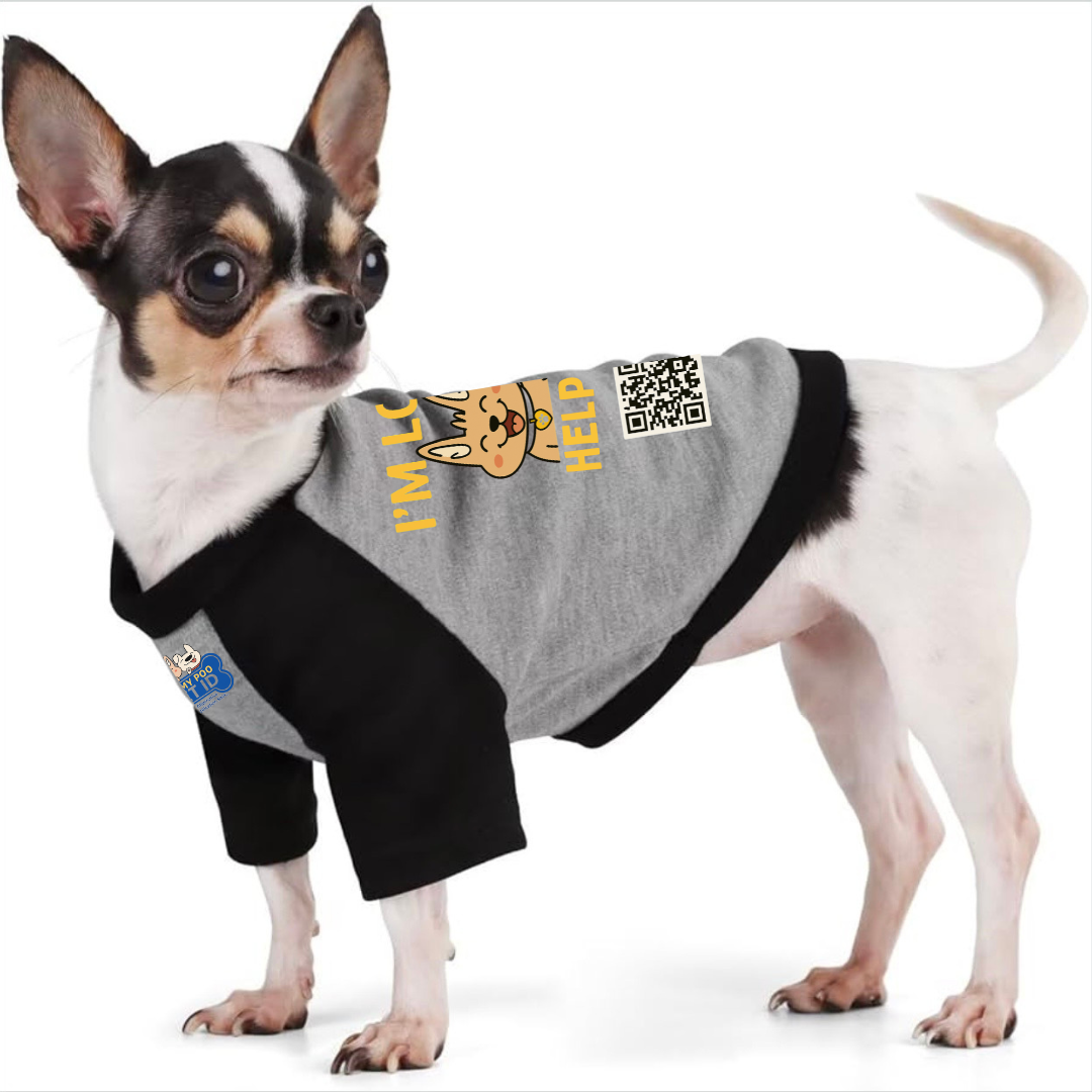 lost pet qr safety shirt~editable pet id page lost pet qr safety shirt~editable pet id page