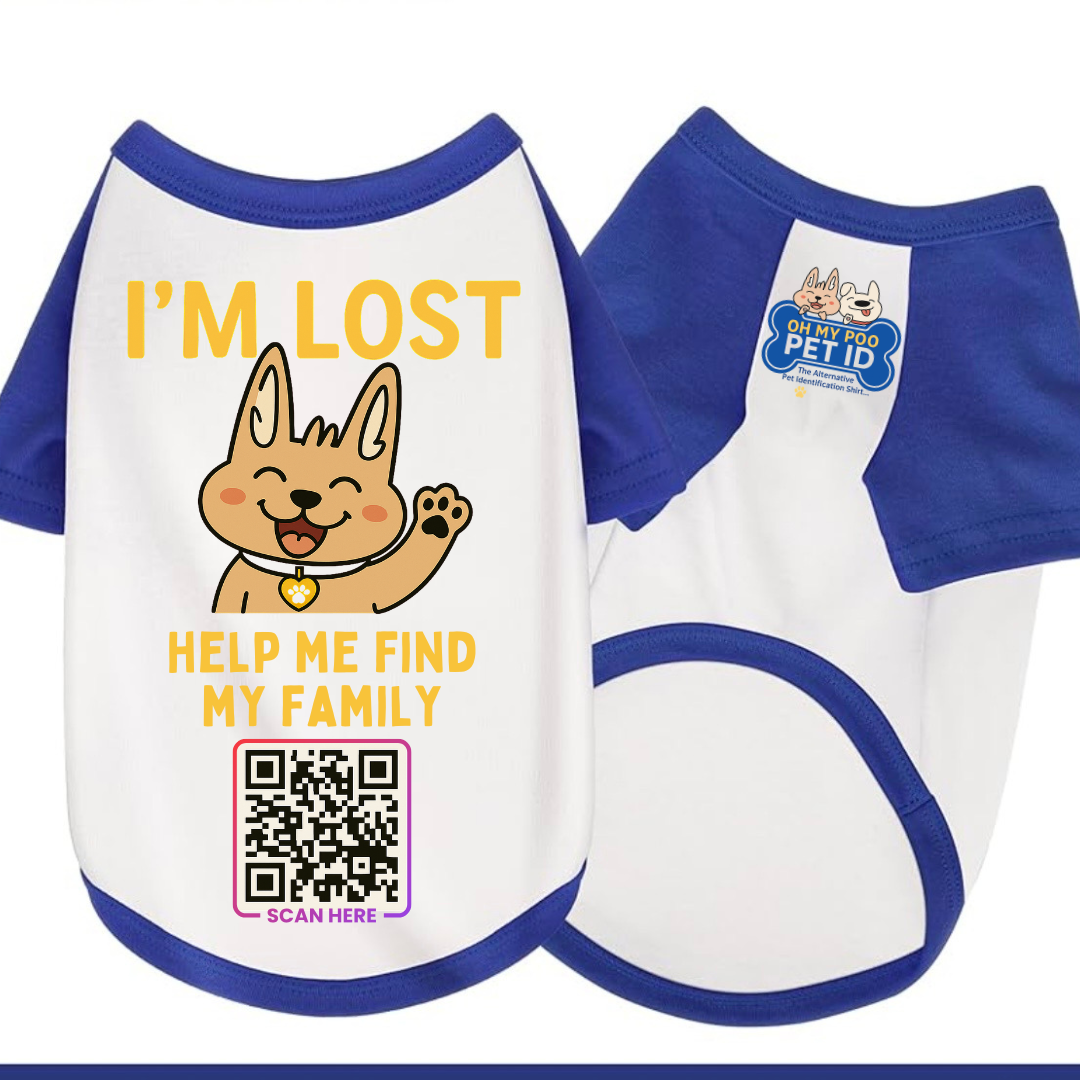 lost pet qr safety shirt~editable pet id page lost pet qr safety shirt~editable pet id page